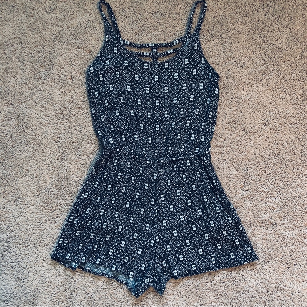 Medium Black and White Romper
